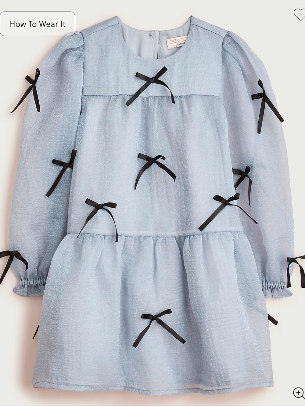 J Crew crewcuts Girls bow-embellished‎ dress in organza Size 12 CP016 $98